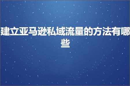 跨境电商知识:建立亚马逊私域流量的方法有哪些