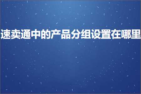 璺ㄥ鐢靛晢鐭ヨ瘑:閫熷崠閫氫腑鐨勪骇鍝佸垎缁勮缃湪鍝噷