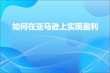 跨境电商知识:如何在亚马逊上实现盈利