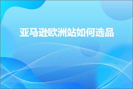 璺ㄥ鐢靛晢鐭ヨ瘑:浜氶┈閫婃娲茬珯濡備綍閫夊搧